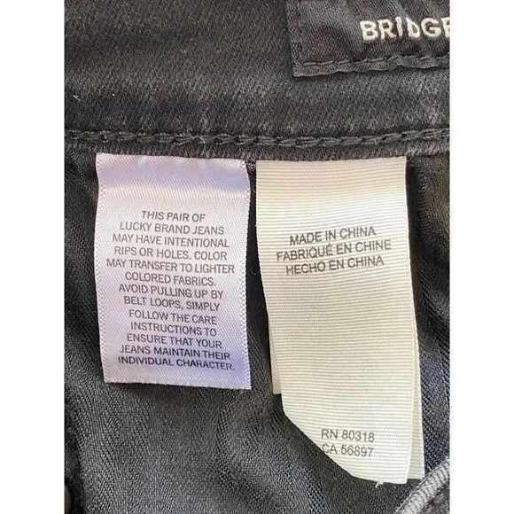 Lucky Brand Bridgette Skinny Jeans Black Stretch Women’s 8/29 Ankle - Picture 8 of 11